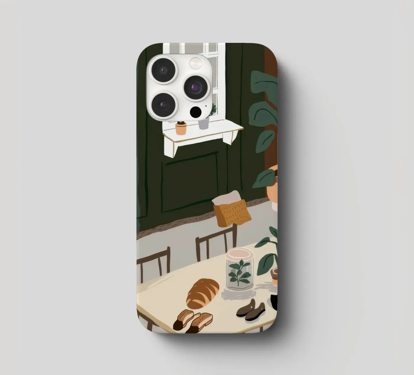 Dining Table Shadows iphone case by Lune Dreams