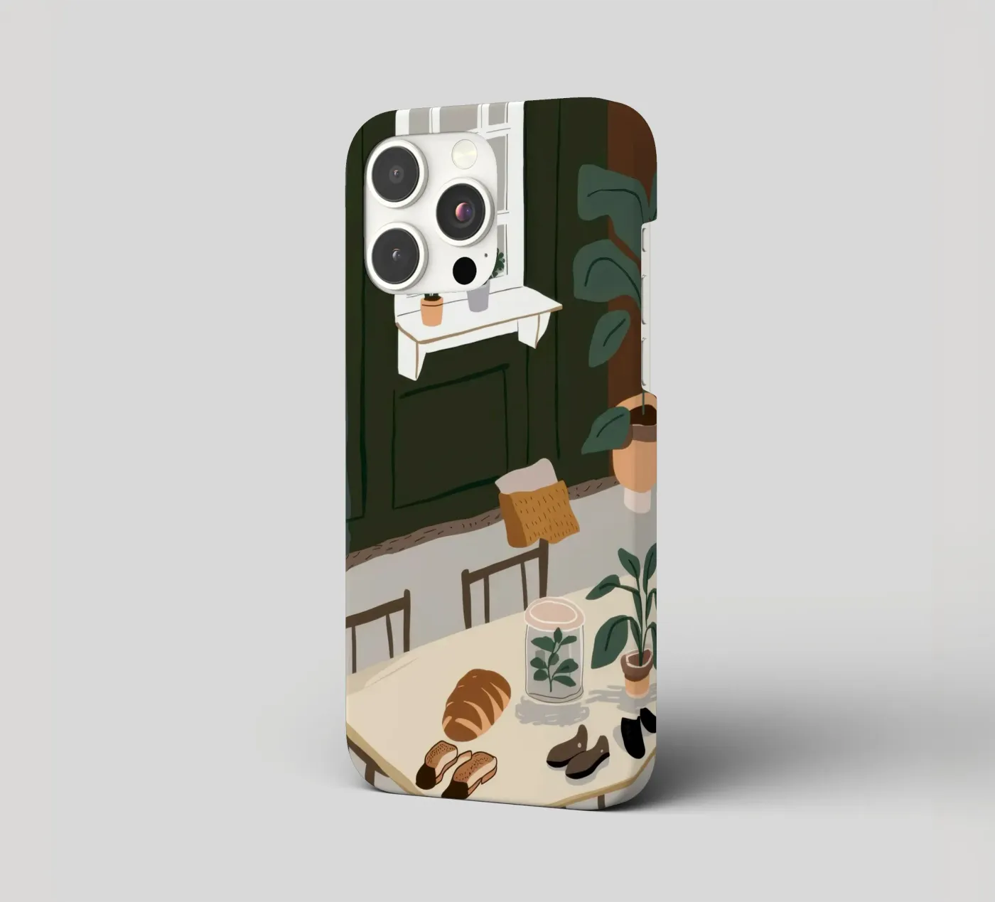 Dining Table Shadows iphone case by Lune Dreams