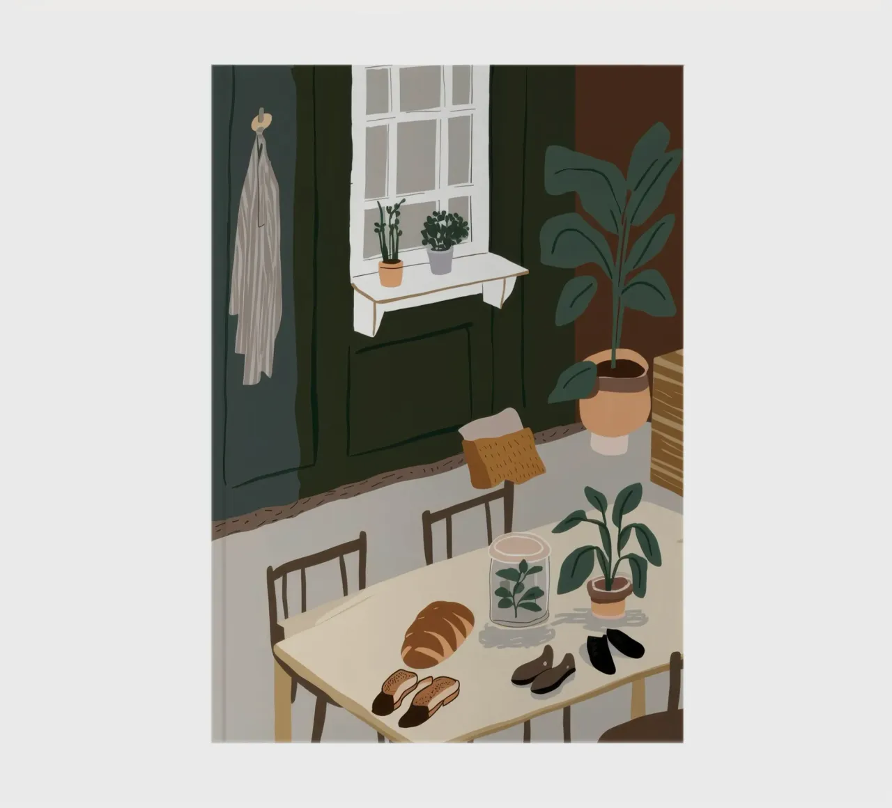 Dining Table Shadows notebook by Lune Dreams