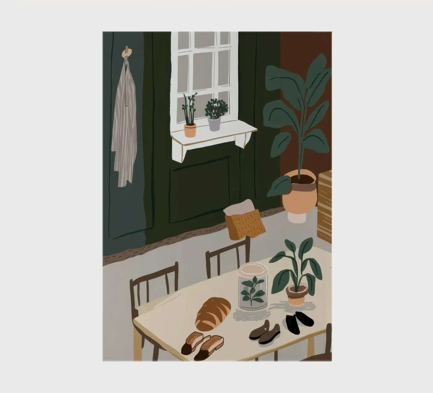 Dining Table Shadows notebook by Lune Dreams