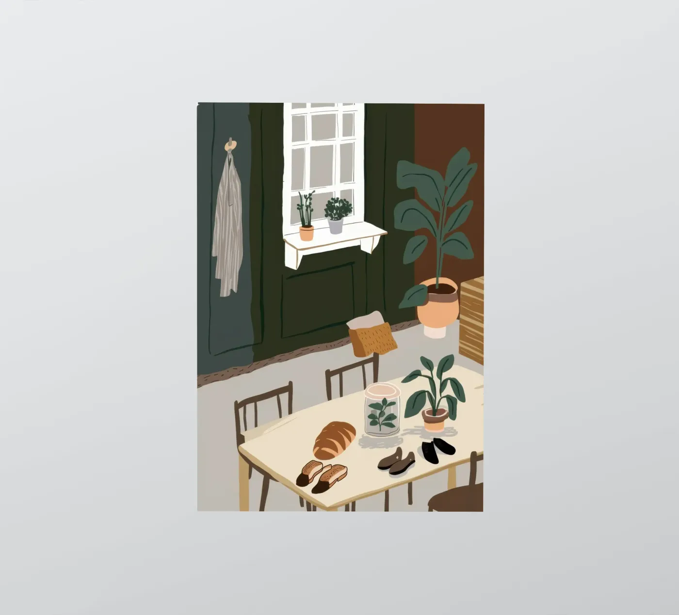 Dining Table Shadows sticker van Lune Dreams
