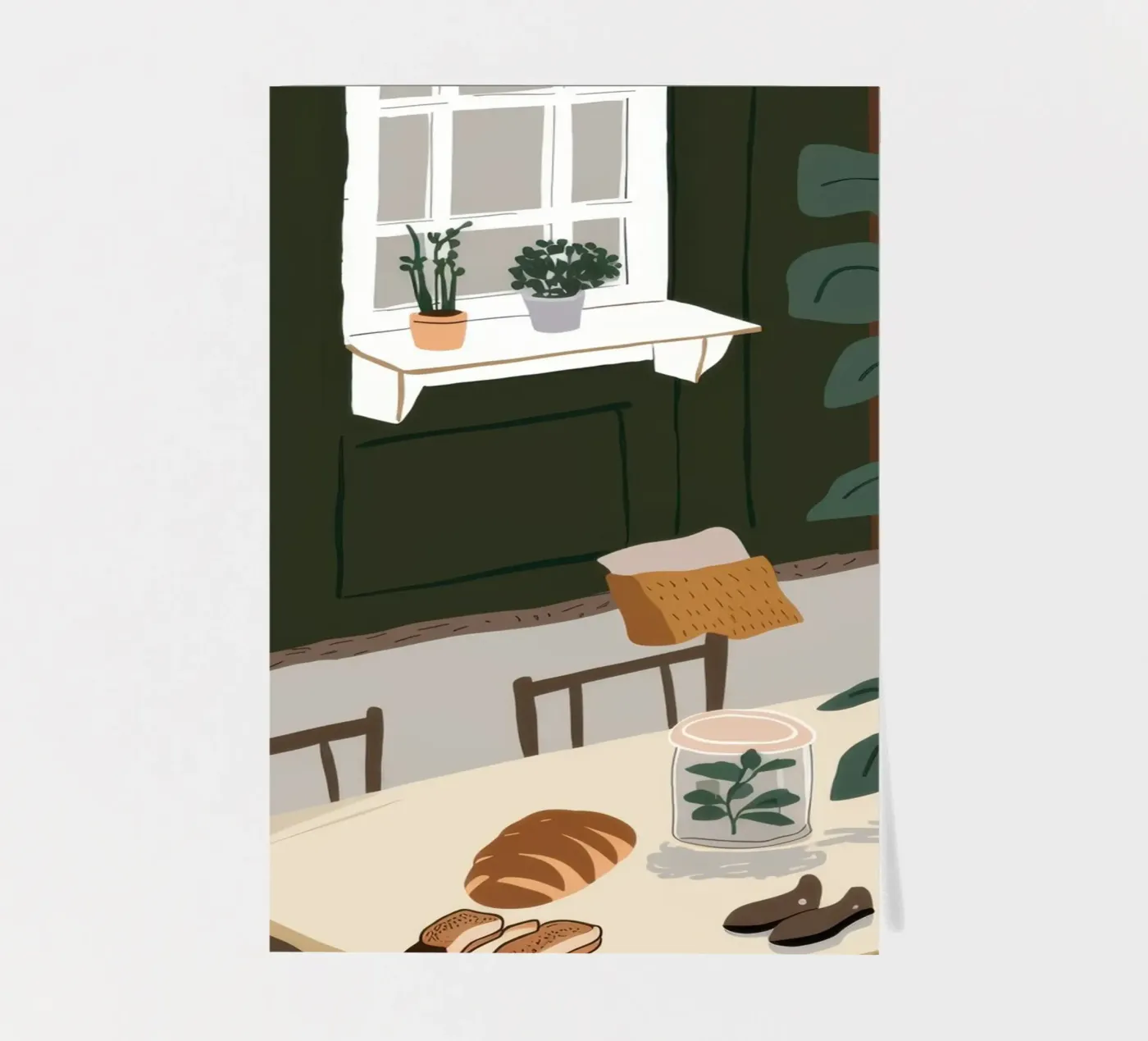 Dining Table Shadows sticker sheet by Lune Dreams