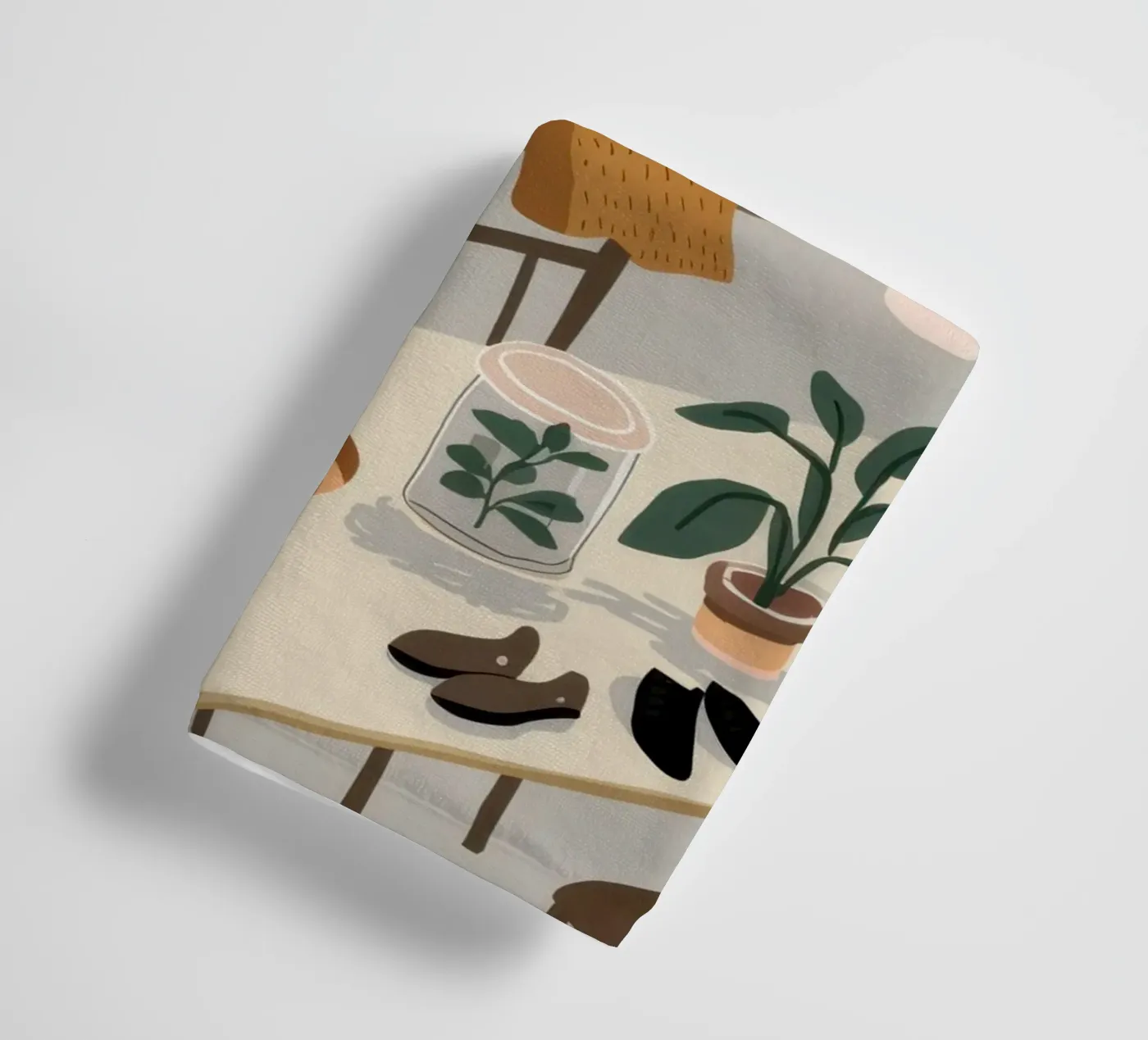 Dining Table Shadows towel by Lune Dreams