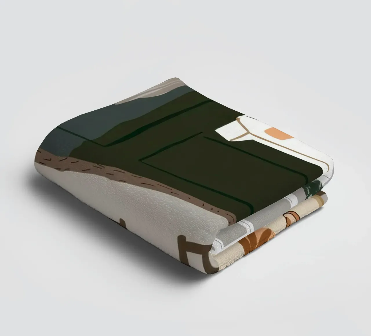 Eettafel Schaduwen badhanddoek van Lune Dreams