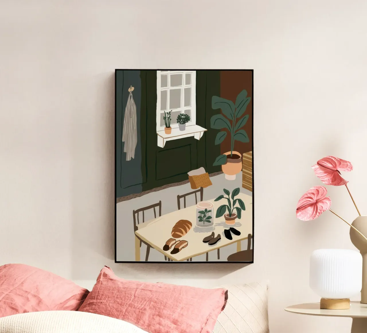 Eettafel Schaduwen acryl van Lune Dreams