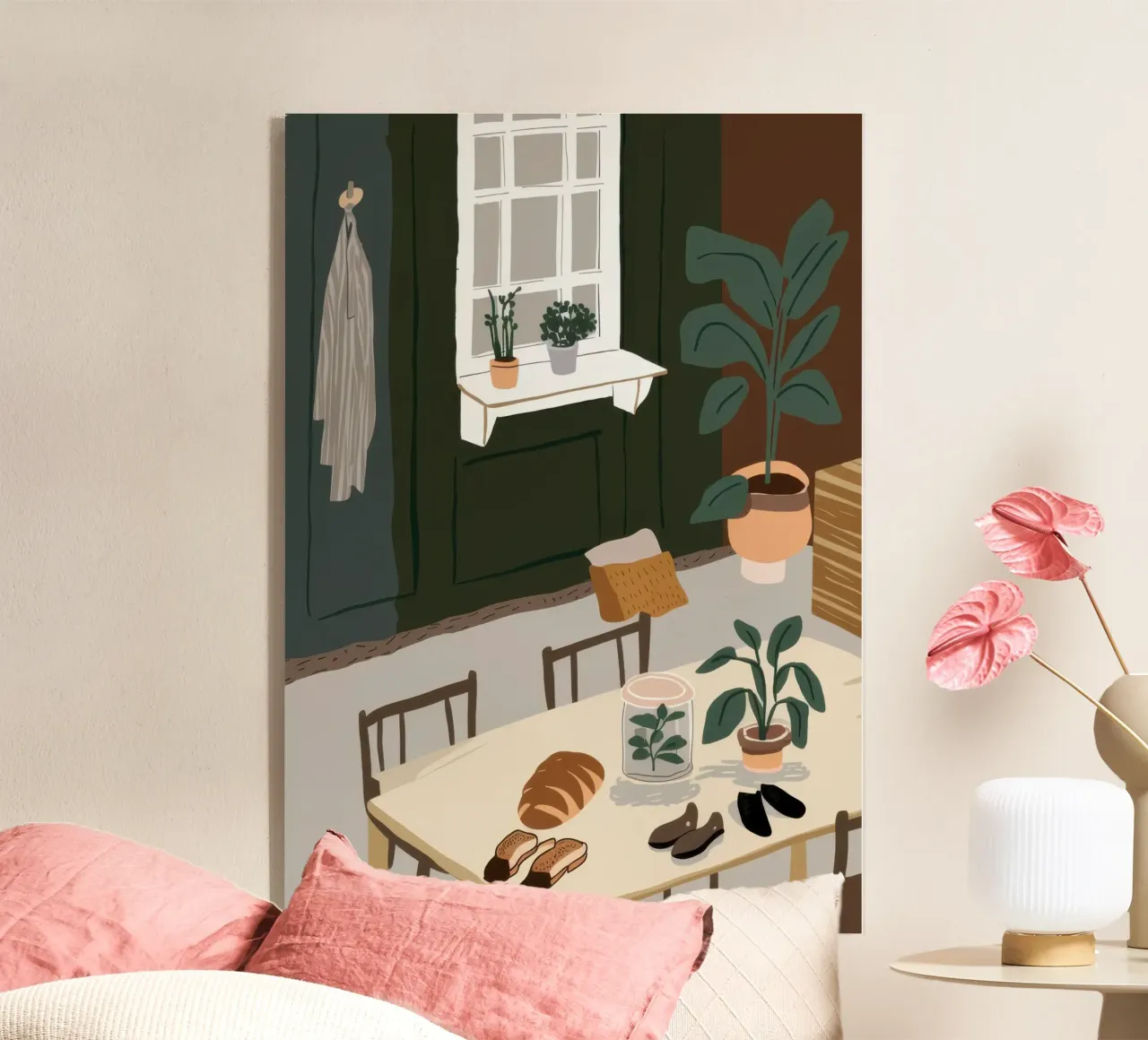 Eettafel Schaduwen acryl van Lune Dreams