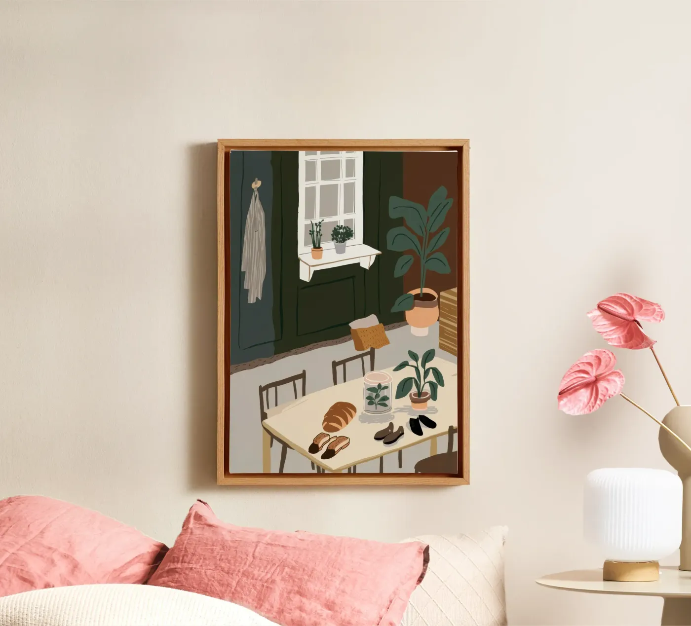 Dining Table Shadows canvas van Lune Dreams