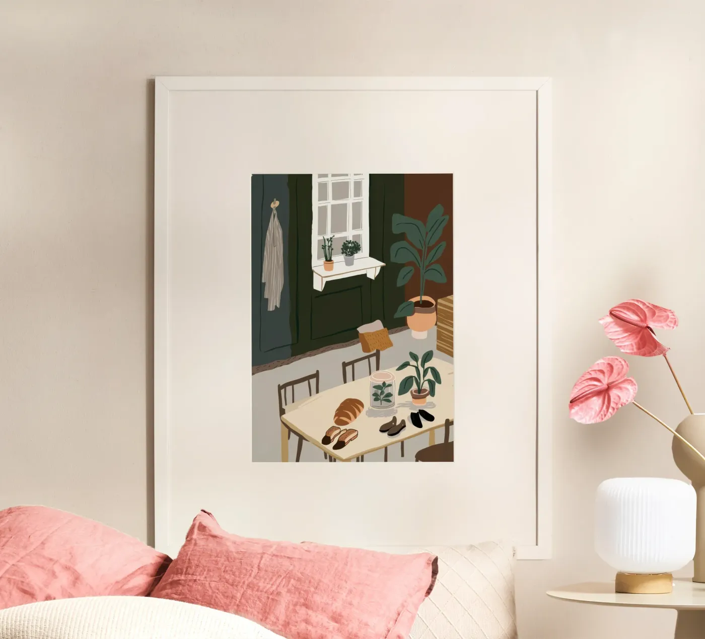 Dining Table Shadows poster by Lune Dreams