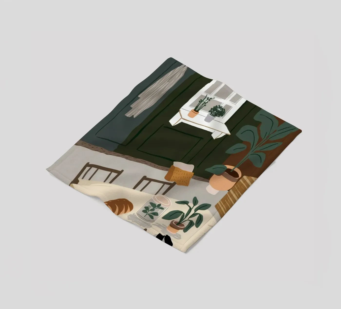 Esstisch-Schatten Fleecedecke von Lune Dreams