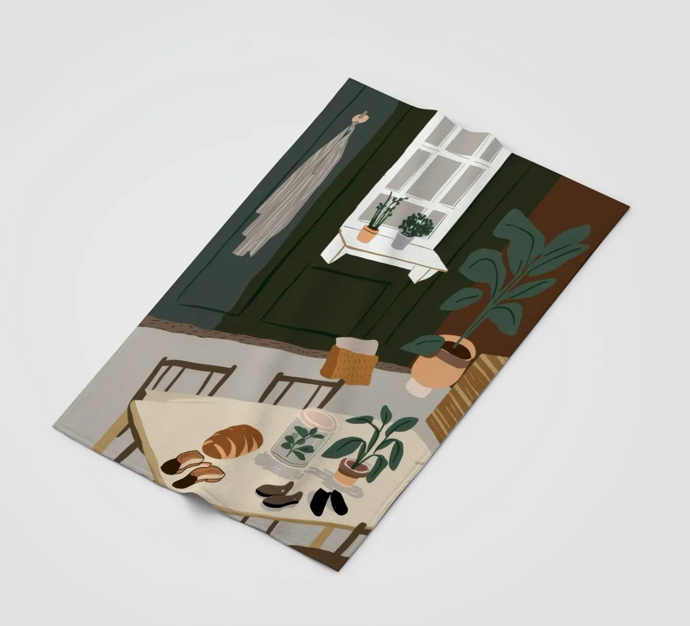 Esstisch-Schatten Fleecedecke von Lune Dreams