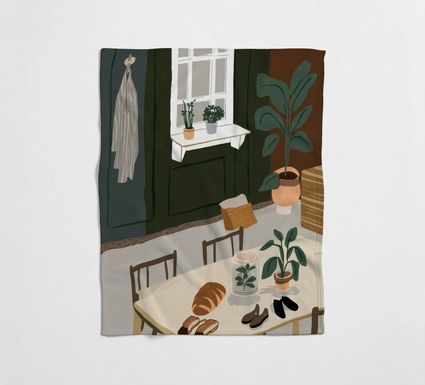 Esstisch-Schatten Fleecedecke von Lune Dreams