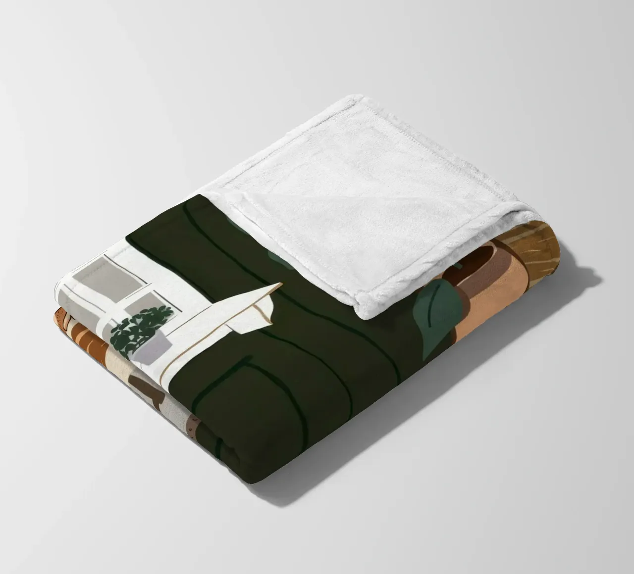 Eettafel Schaduwen fleecedeken van Lune Dreams