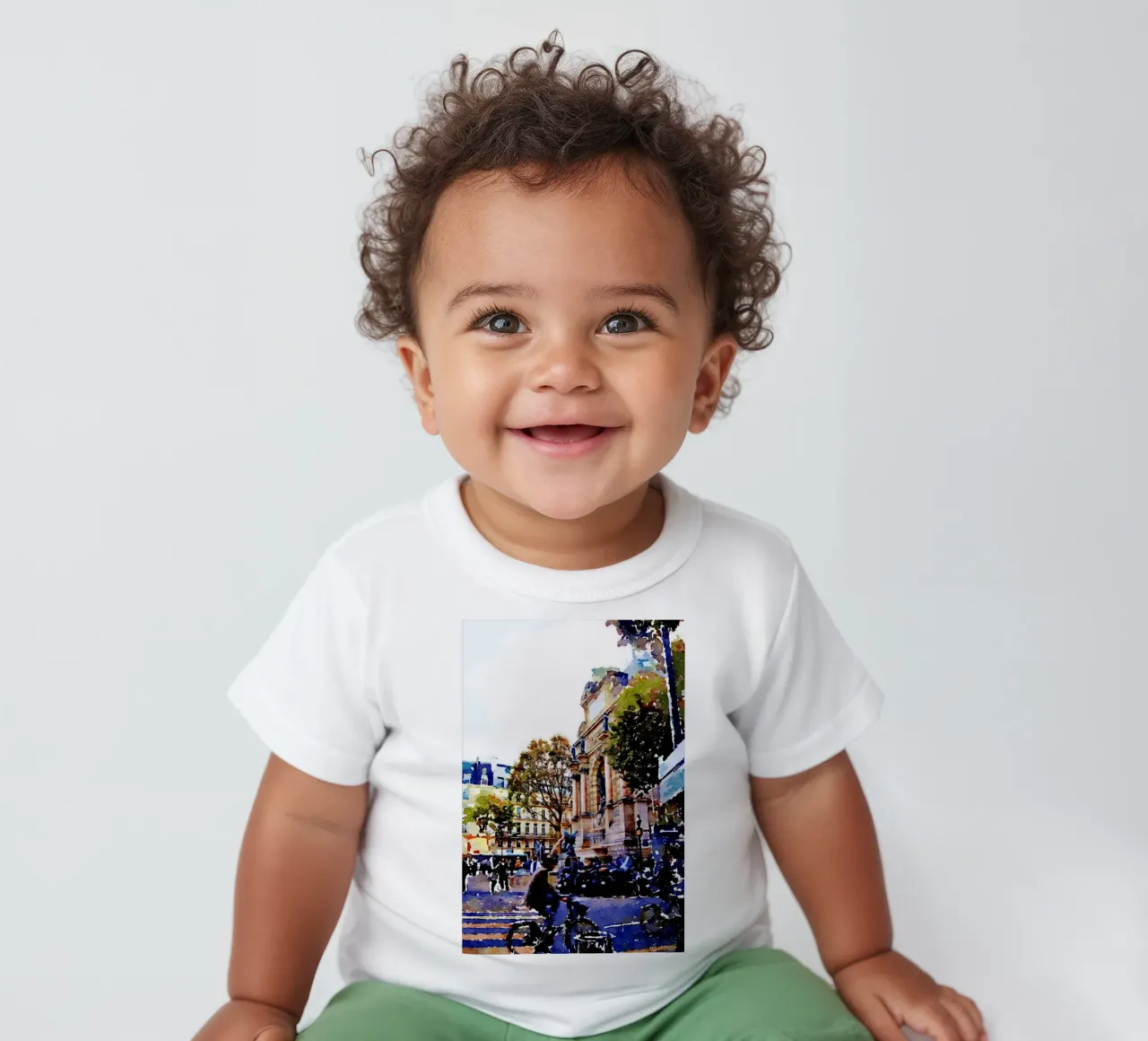 In Paris baby t-shirt by Massimo Frascogna