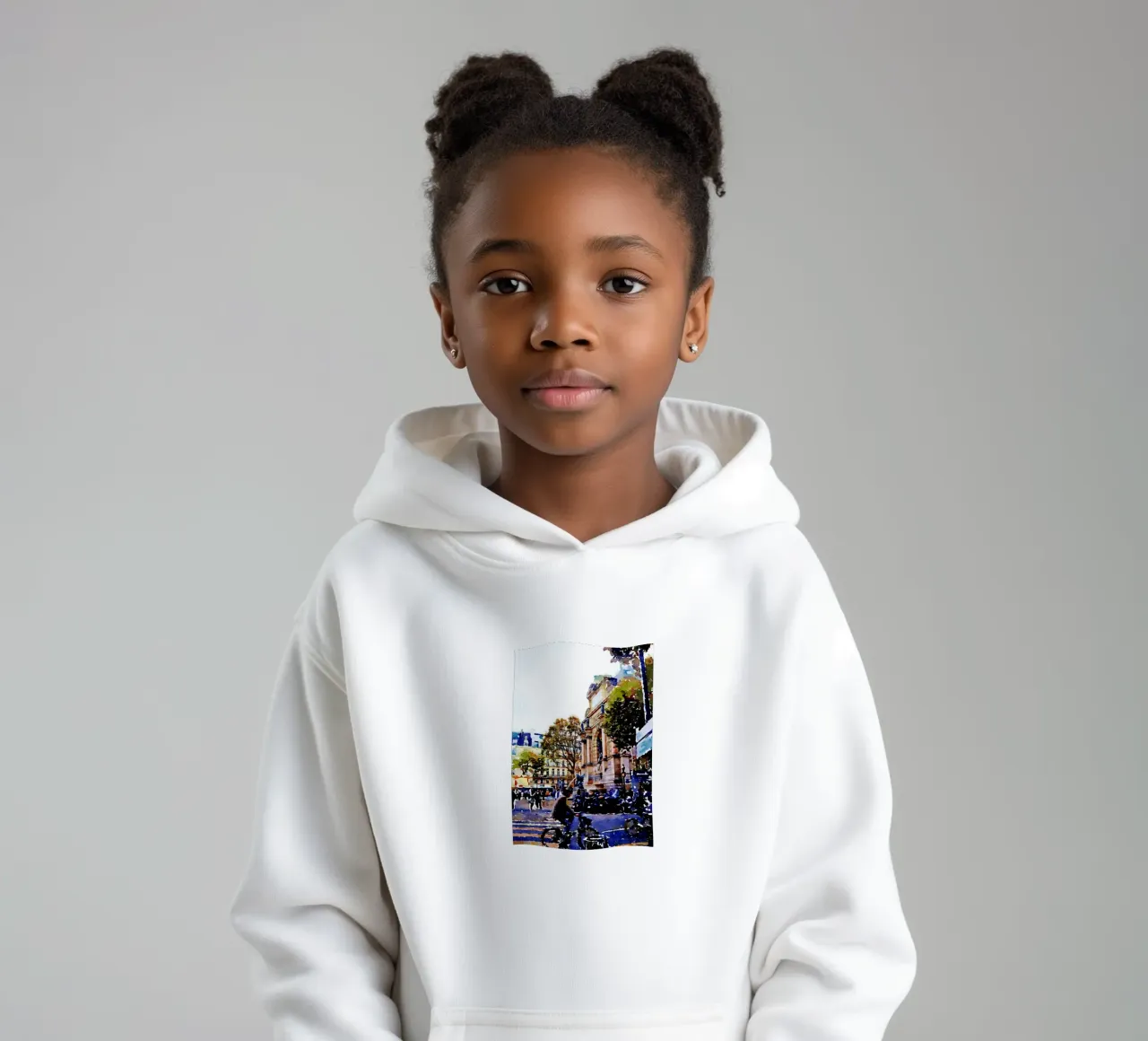 In Paris kids hoodie by Massimo Frascogna