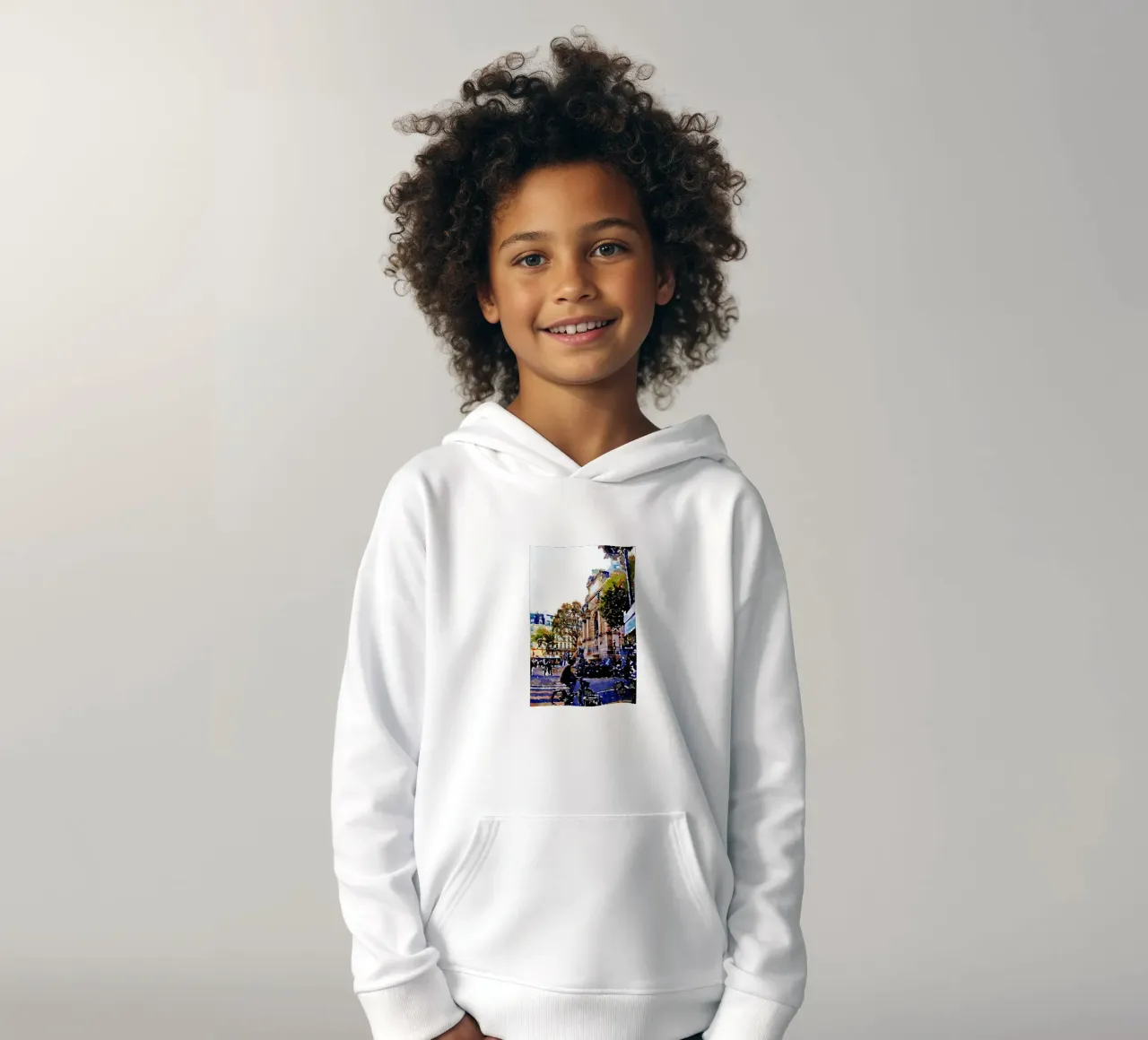 In Paris kids hoodie by Massimo Frascogna