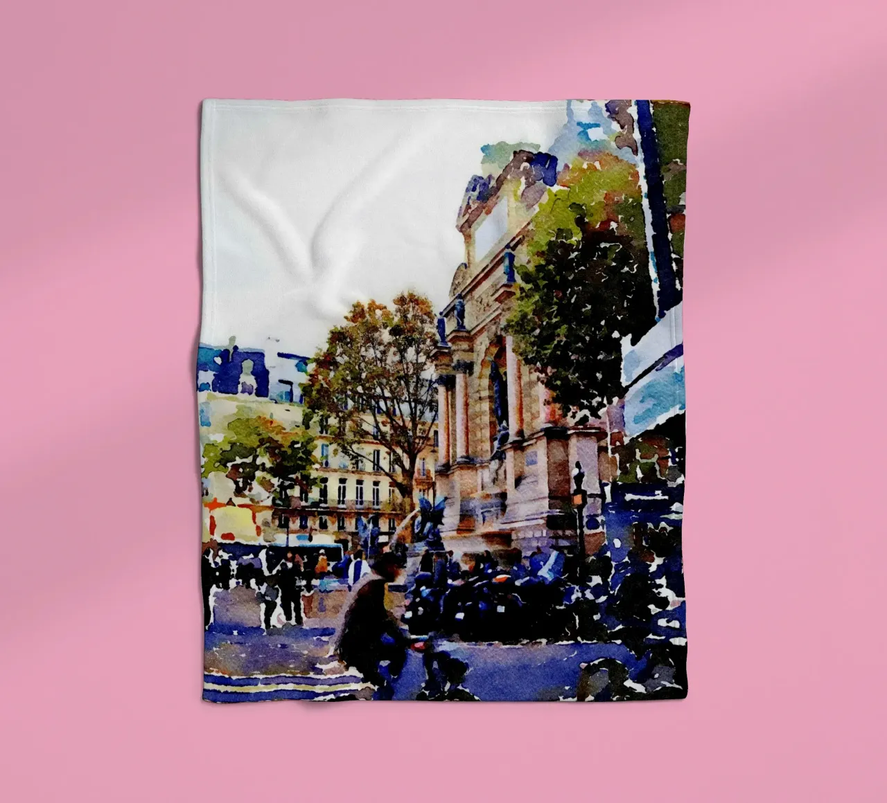 In Paris fleece blanket by Massimo Frascogna