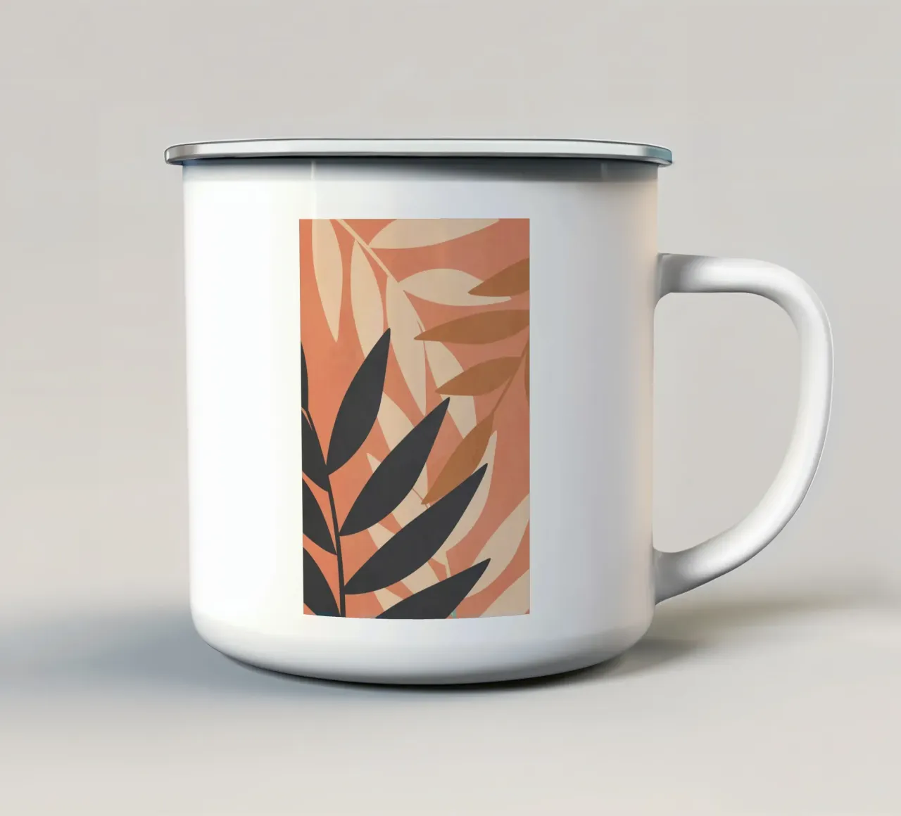 Terracotta Leaves tazza in smalto da LeaDArt