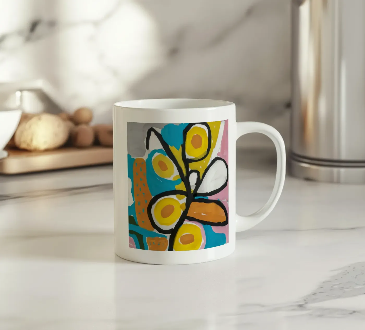 Deconstructed Bloom Study ceramic mug by Arcane Lines