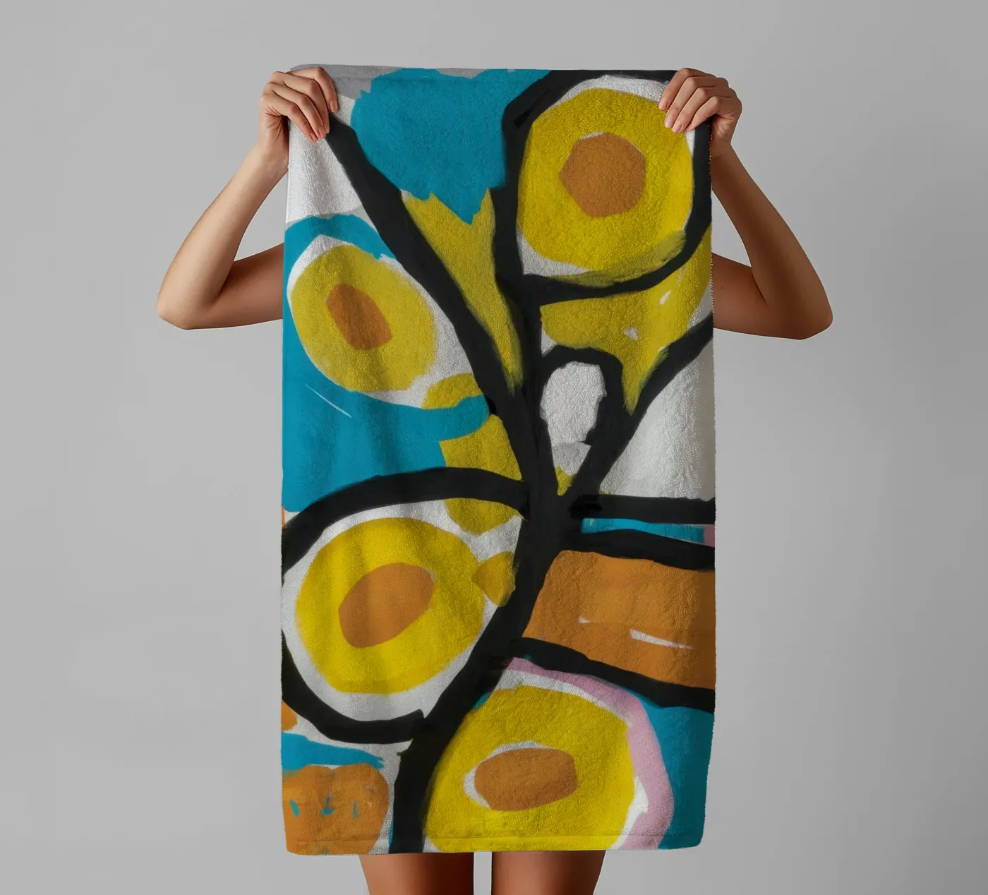 Deconstructed Bloom Study towel by Arcane Lines