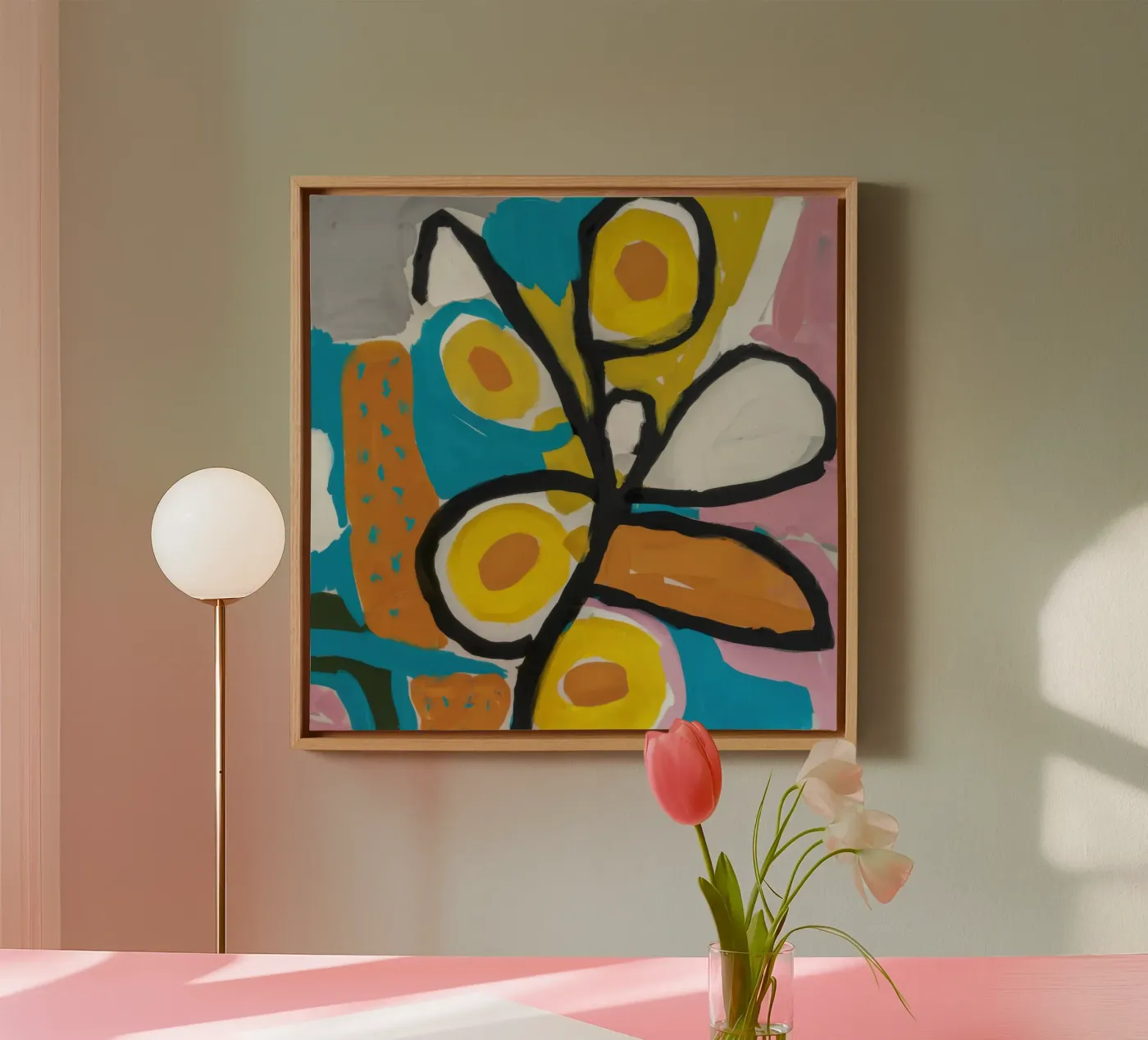 Deconstrueerde studie van Bloom canvas van Arcane Lines