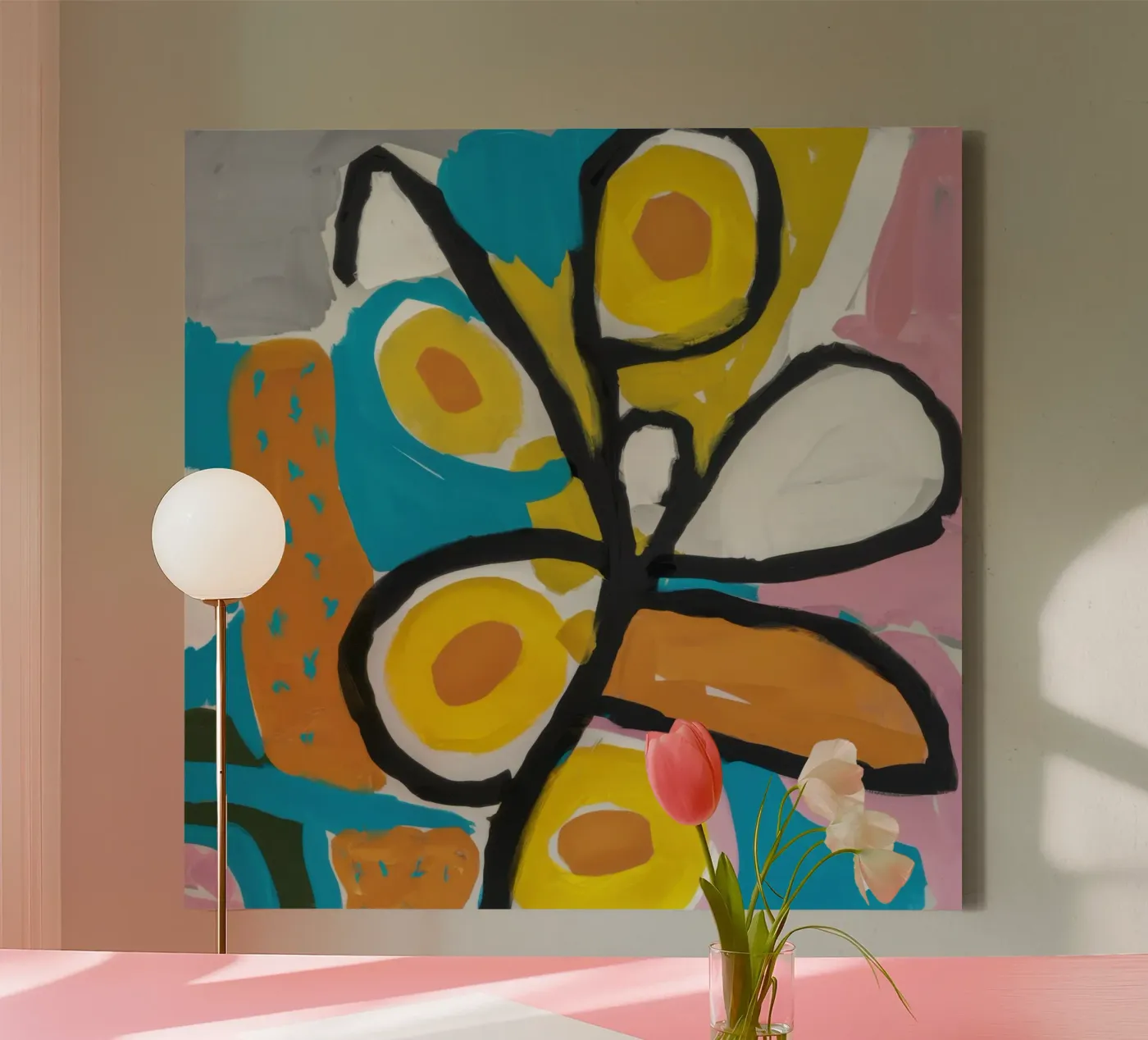 Deconstrueerde studie van Bloom canvas van Arcane Lines