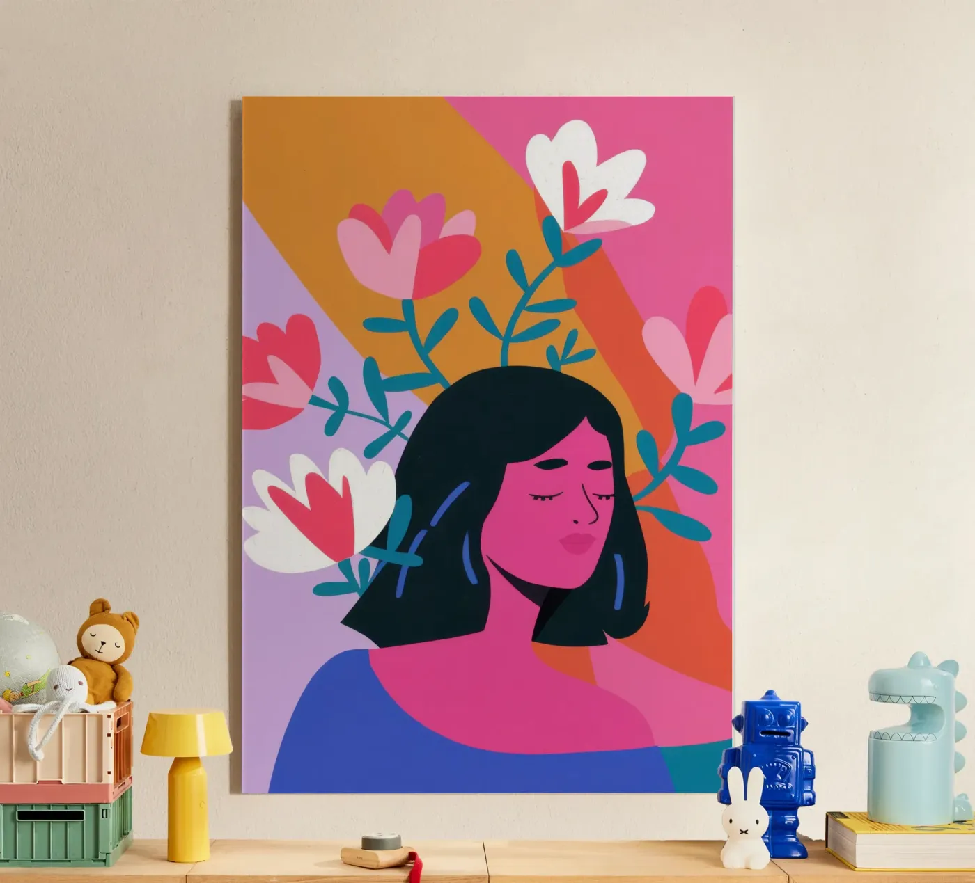 Riposo floreale rosa plexiglass da Lune Dreams