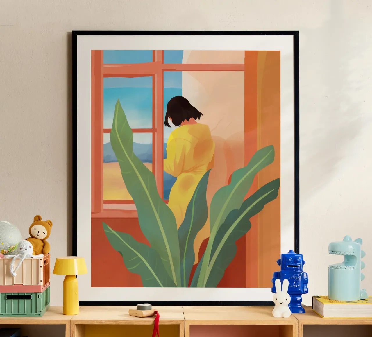 Golden Window Repose Poster von Mossy Pigment