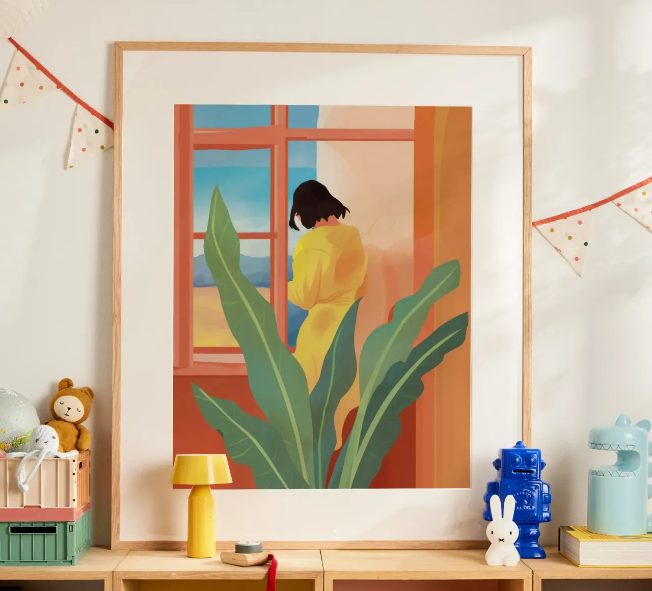 Golden Window Repose Poster von Mossy Pigment
