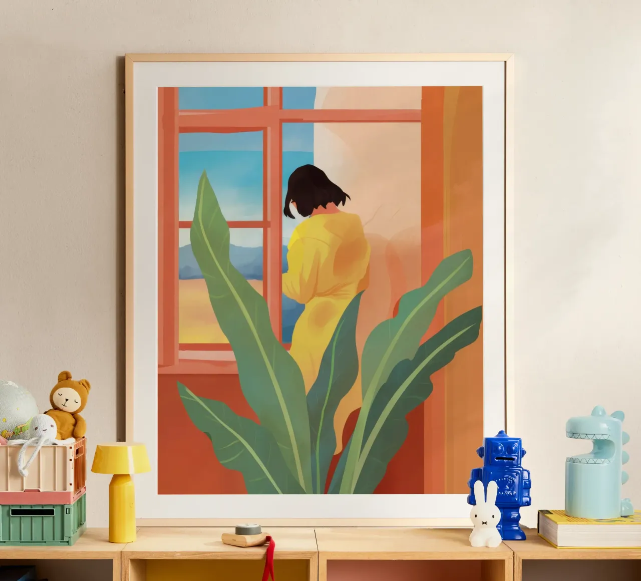 Golden Window Repose Poster von Mossy Pigment