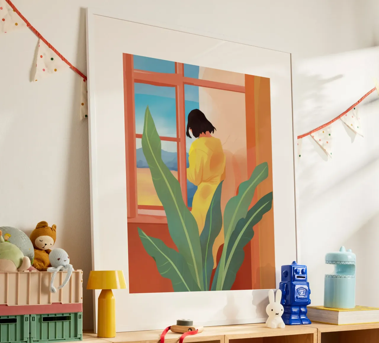 Golden Window Repose Poster von Mossy Pigment