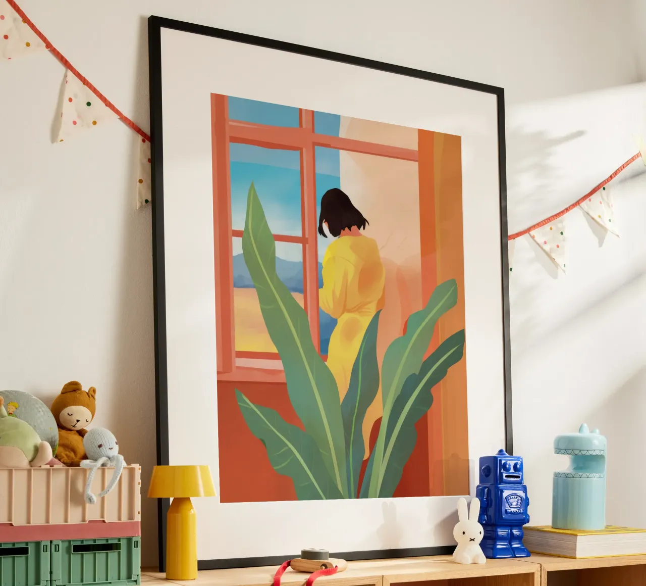 Golden Window Repose Poster von Mossy Pigment