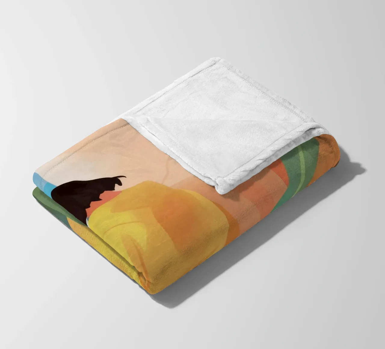 Golden Window Repose fleece blanket by Mossy Pigment