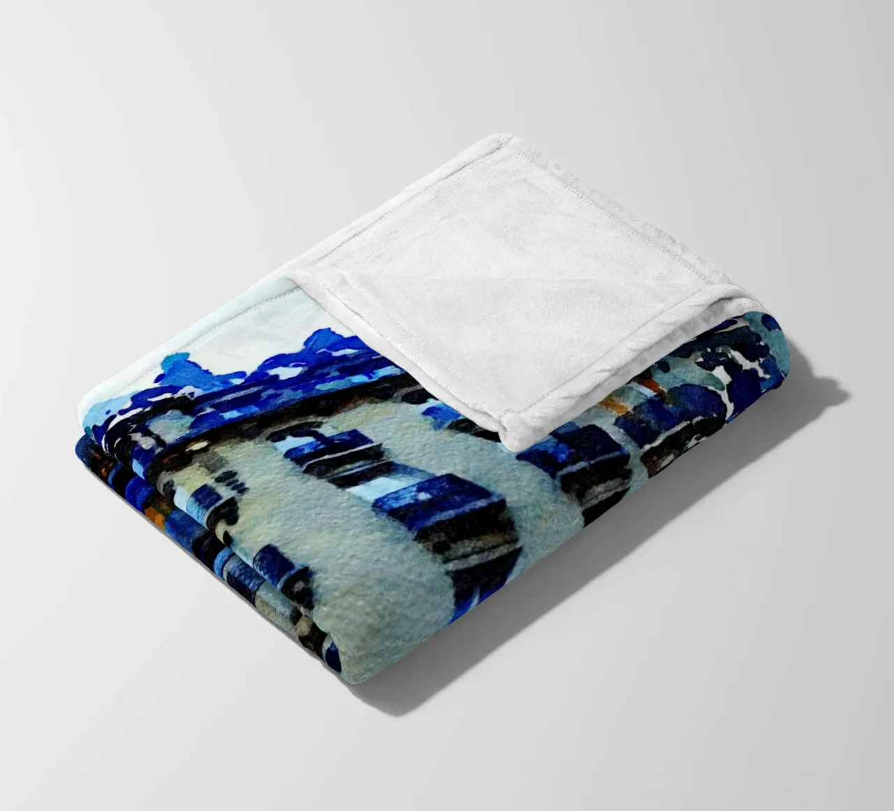 in Paris fleece blanket by Massimo Frascogna