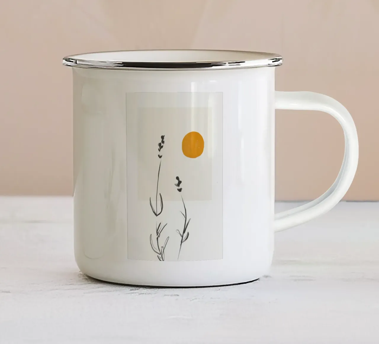 Sole di lavanda tazza in smalto da LeaDArt