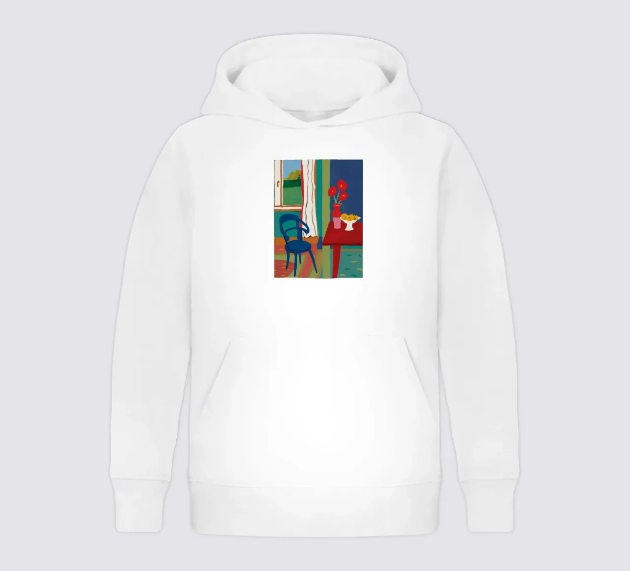 Windowed Poppy Repose kids hoodie by Arcane Lines