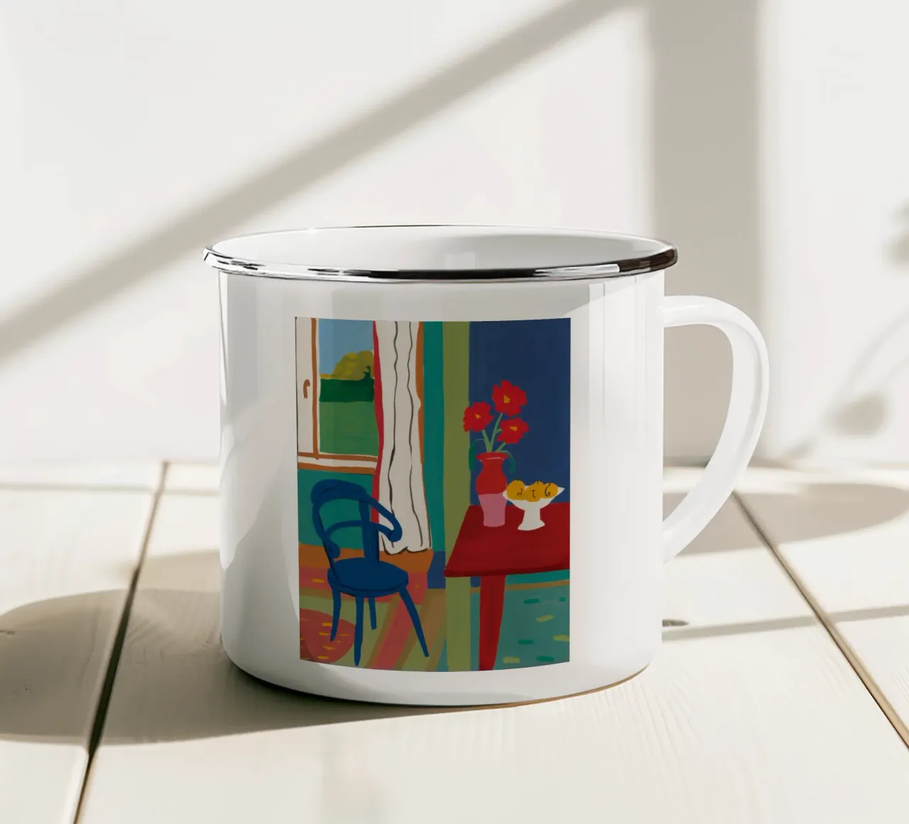 Papavero a finestra tazza in smalto da Arcane Lines