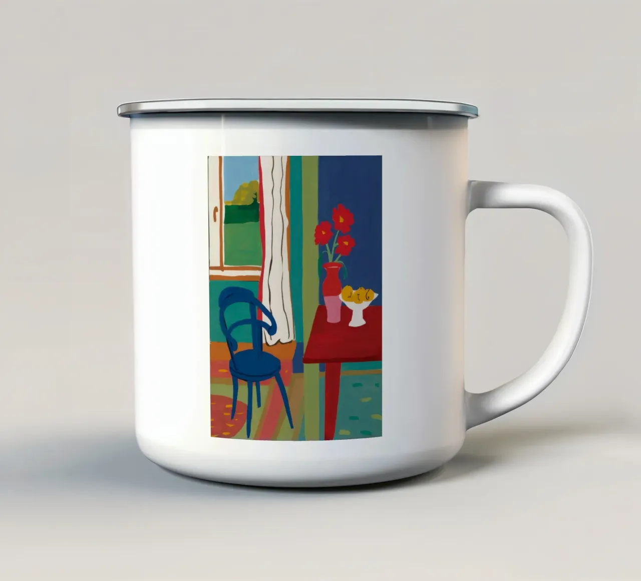 Papavero a finestra tazza in smalto da Arcane Lines
