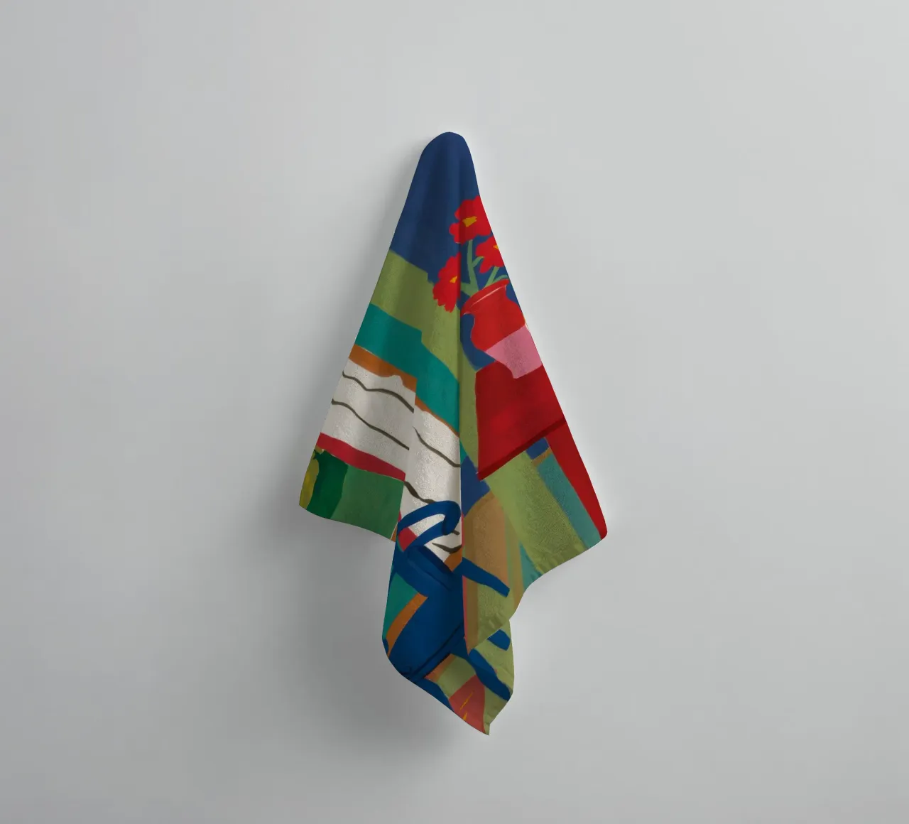 Windowed Poppy Repose towel by Arcane Lines
