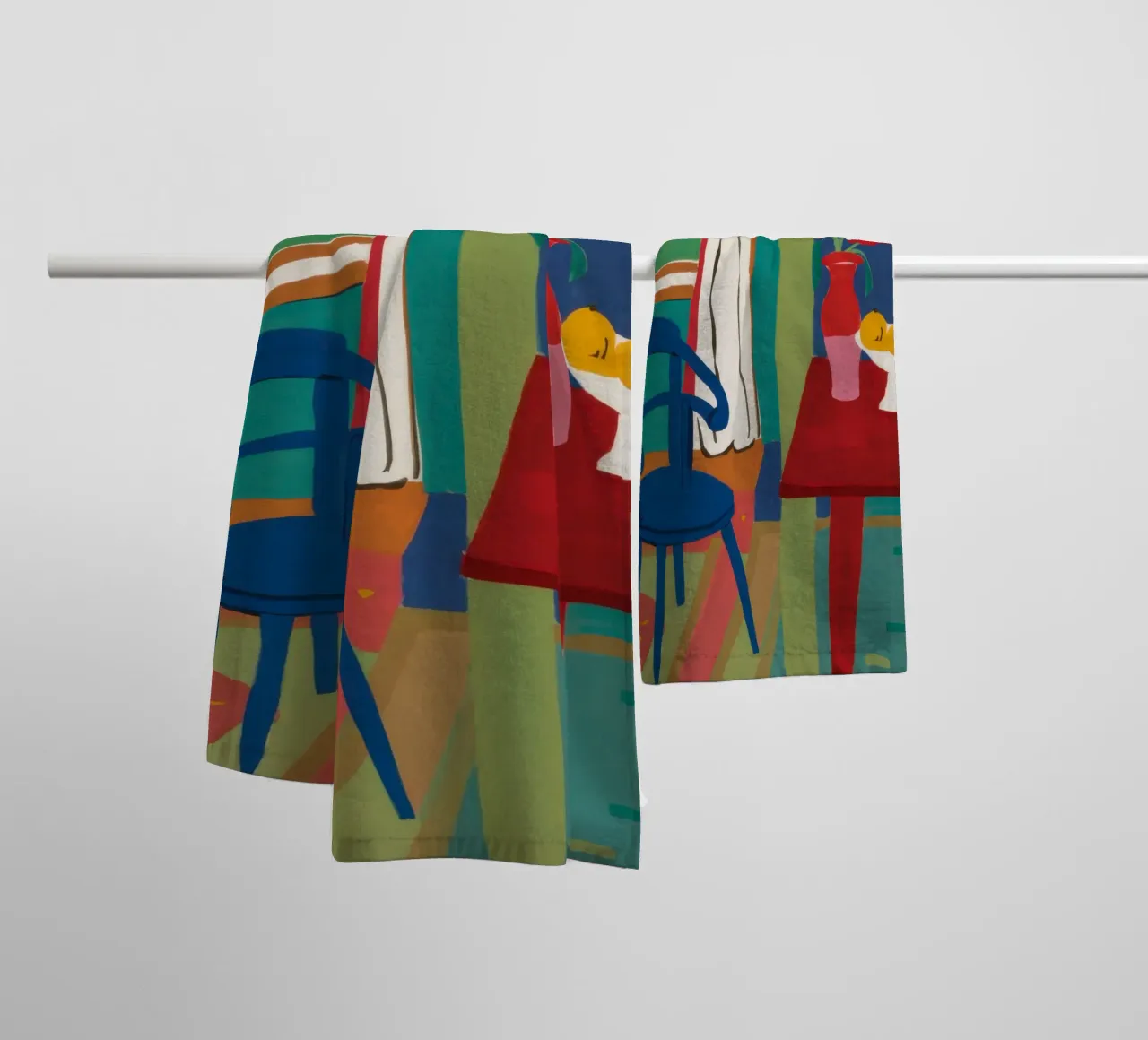 Windowed Poppy Repose towel by Arcane Lines