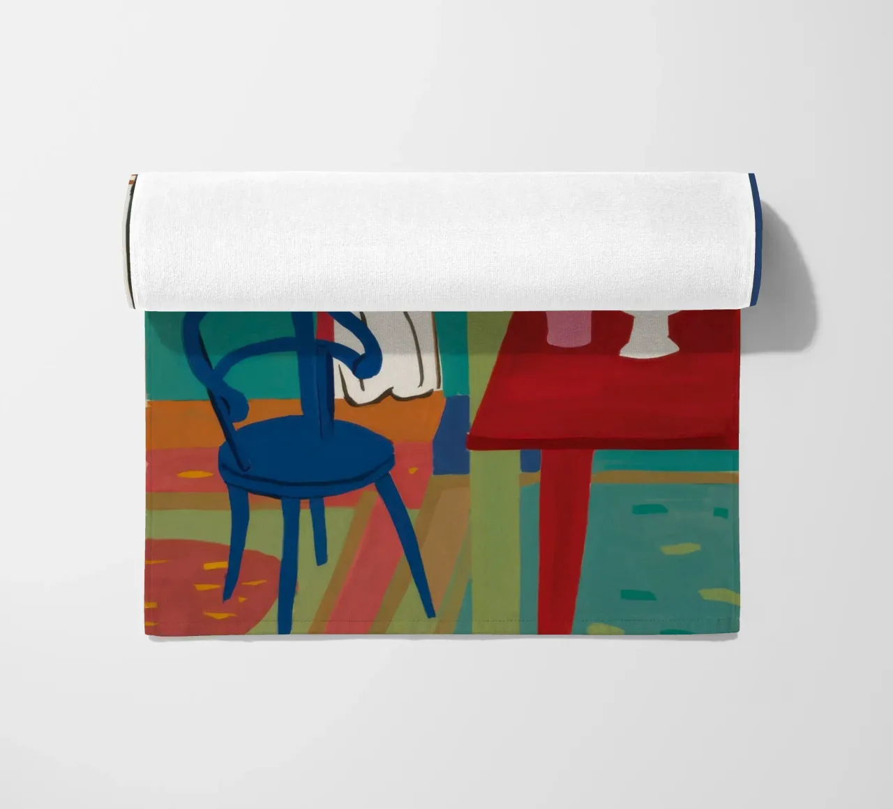 Windowed Poppy Repose beach towel by Arcane Lines