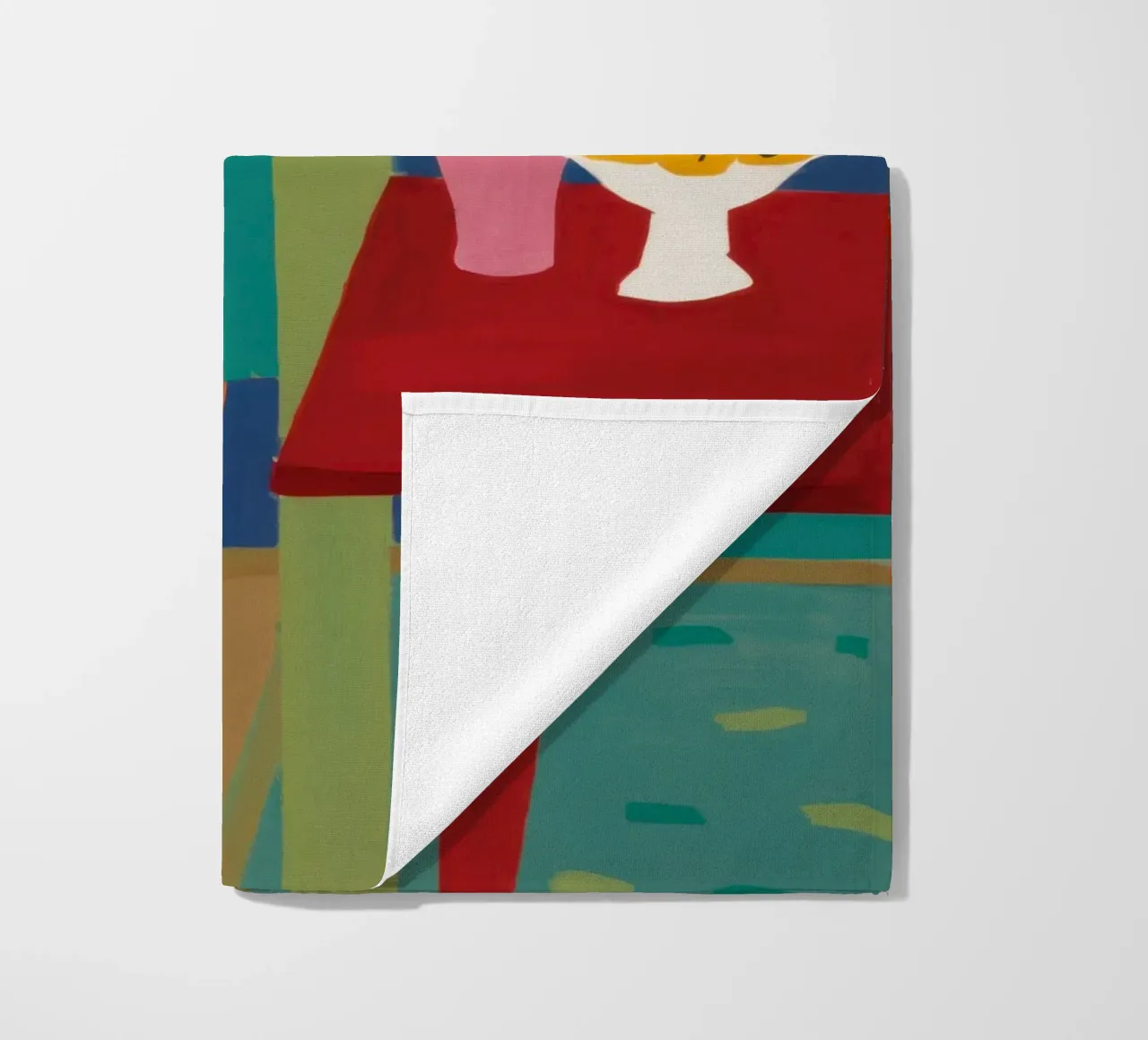 Windowed Poppy Repose beach towel by Arcane Lines