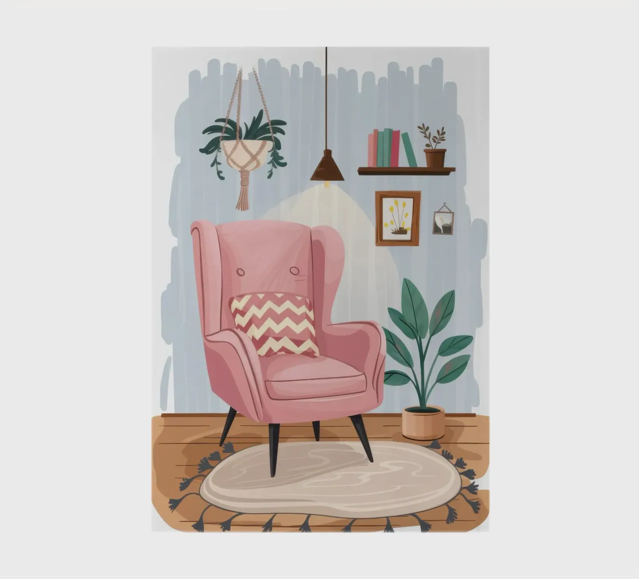 Plush Pink Reading Nook notebook by Hollow Years