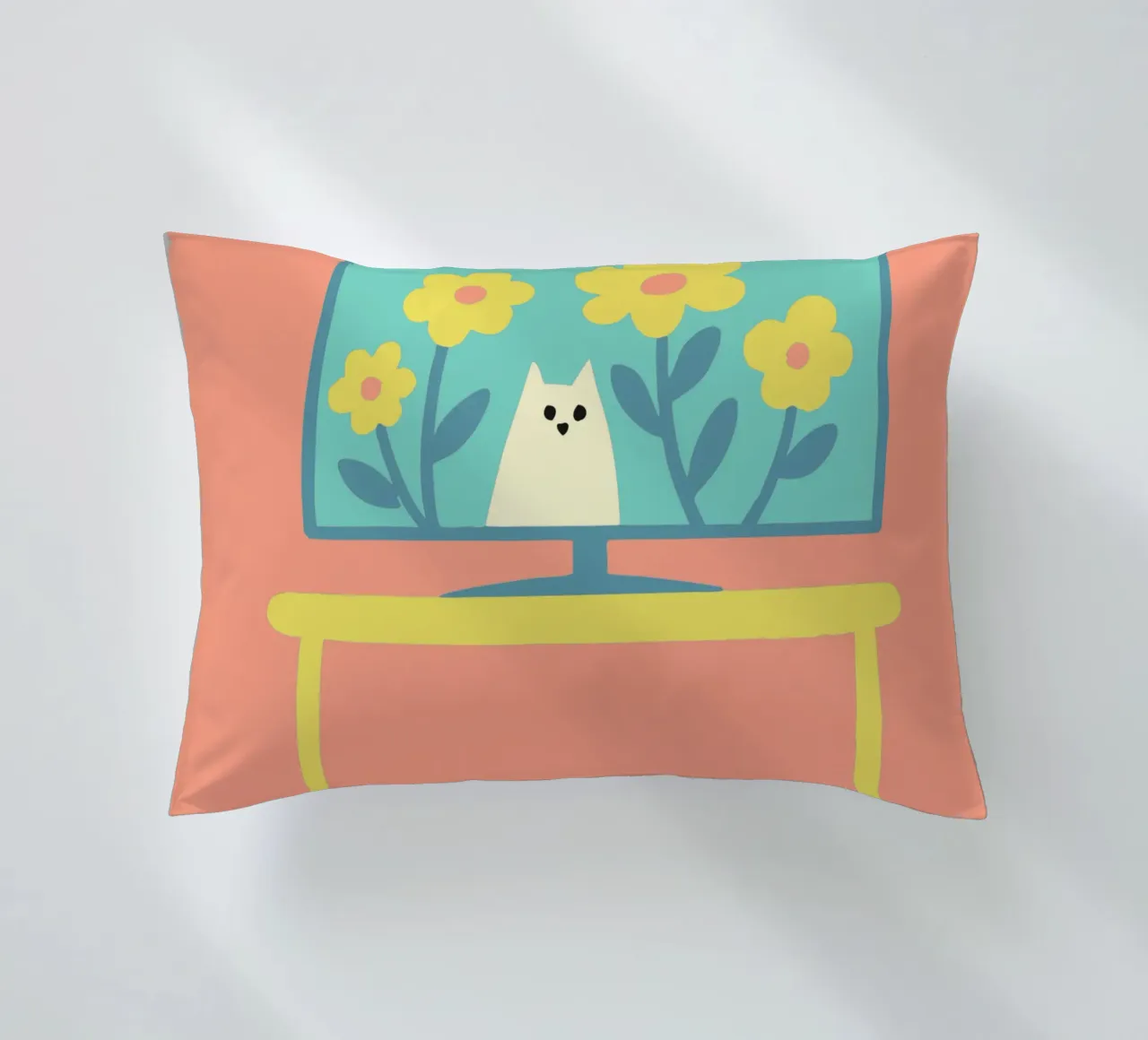 Gatto sullo schermo della televisione cuscino da TRENDY POSTER SHOP