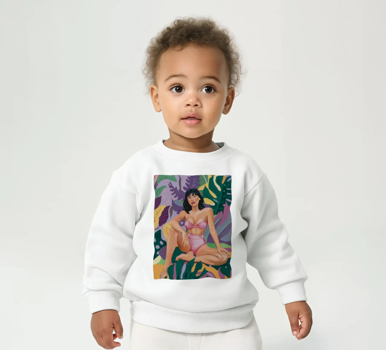 Tranquillité de l'oasis de la jungle sweat pour bébé de Mossy Pigment