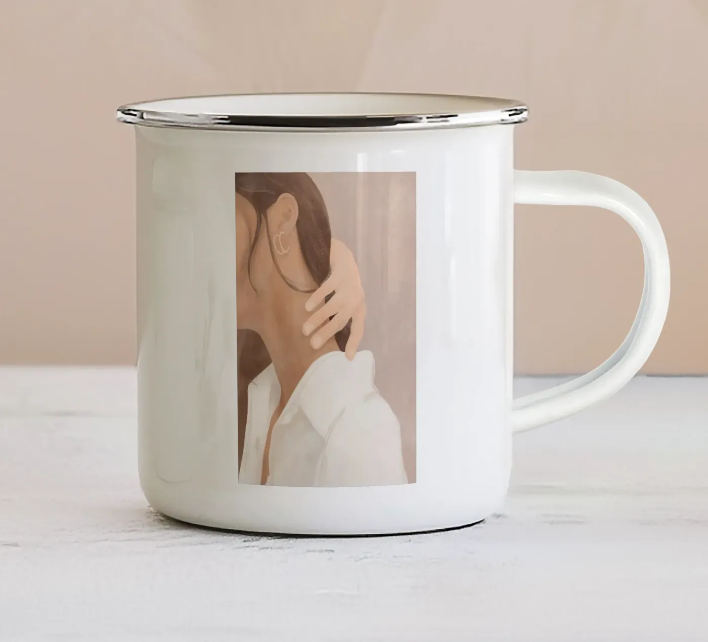 Soft Touch enamel mug by LeaDArt