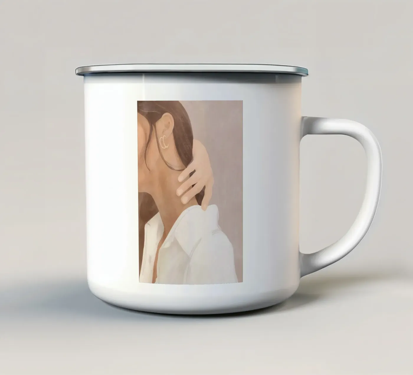 Soft Touch enamel mug by LeaDArt