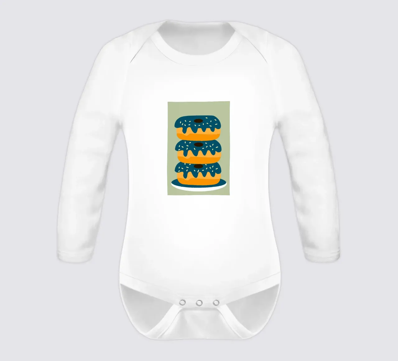 Donuts long-sleeve baby romper by TRENDY POSTER SHOP