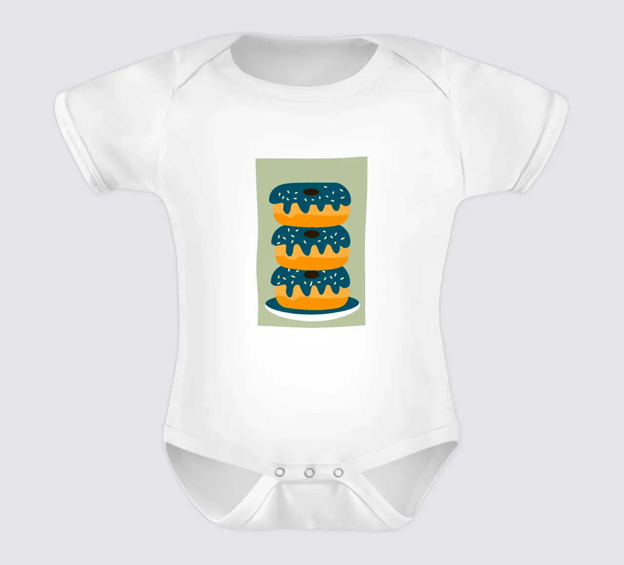 Donuts short-sleeve baby romper by TRENDY POSTER SHOP