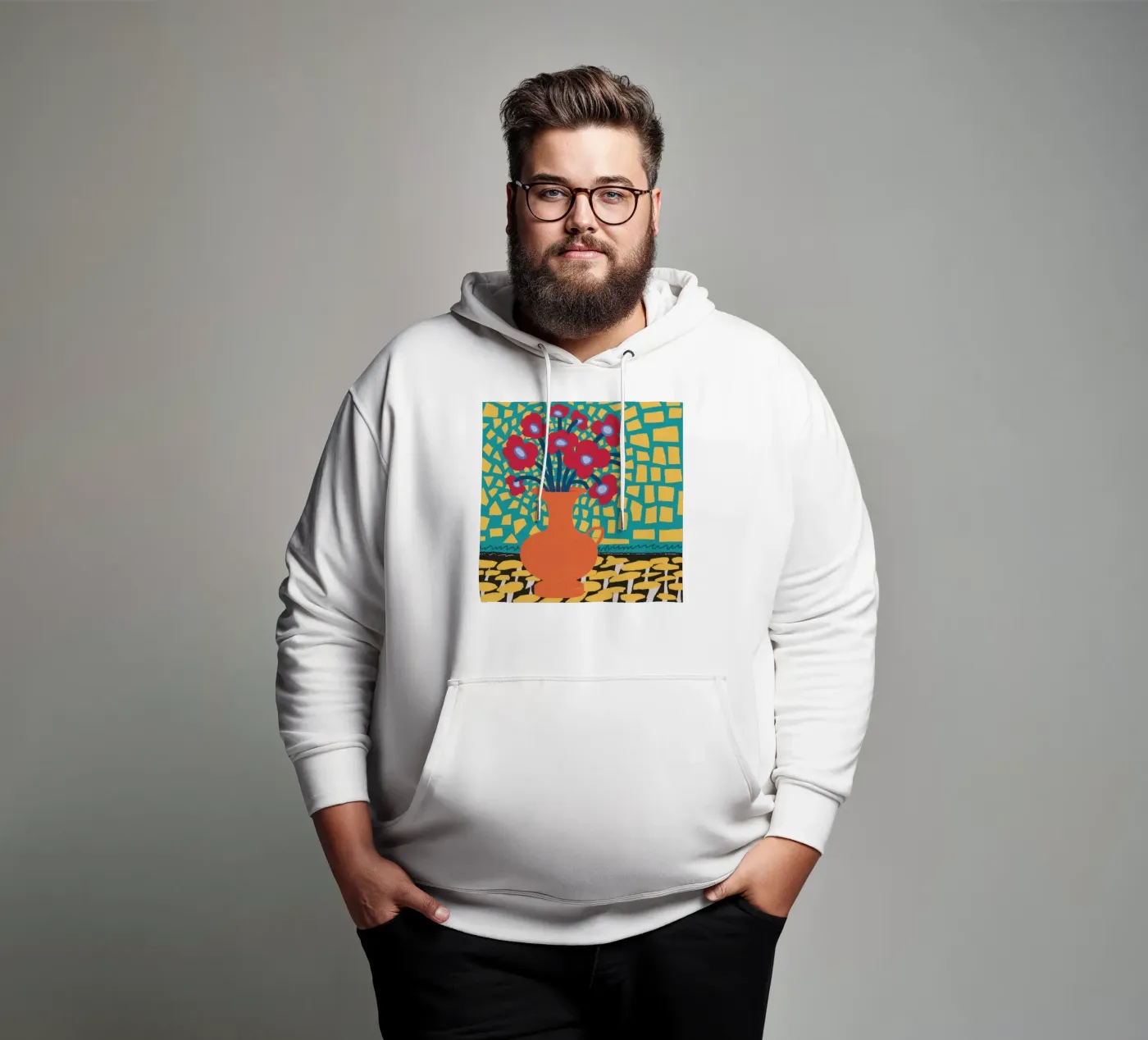 Poppy Patchwork Joy Hoodie von Arcane Lines