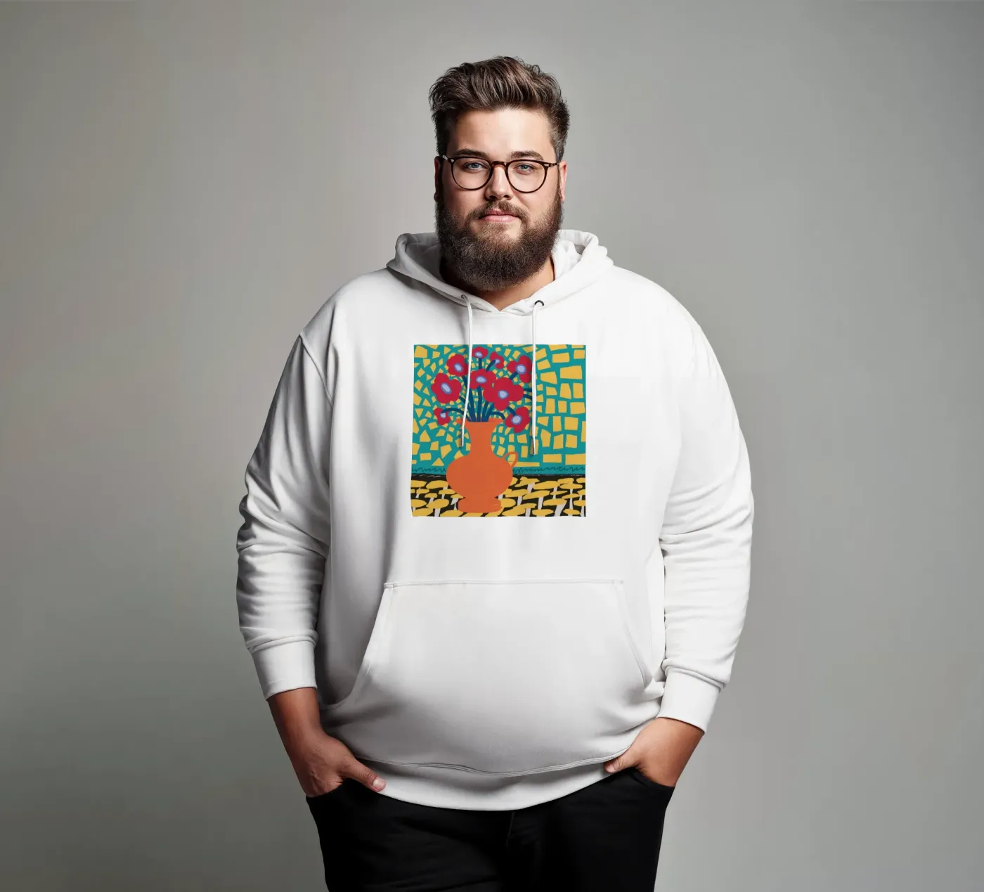 Poppy Patchwork Joy felpa con cappuccio da Arcane Lines
